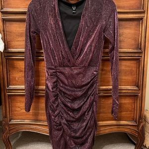 Windsor Burgundy Sparkle Cocktail Dress